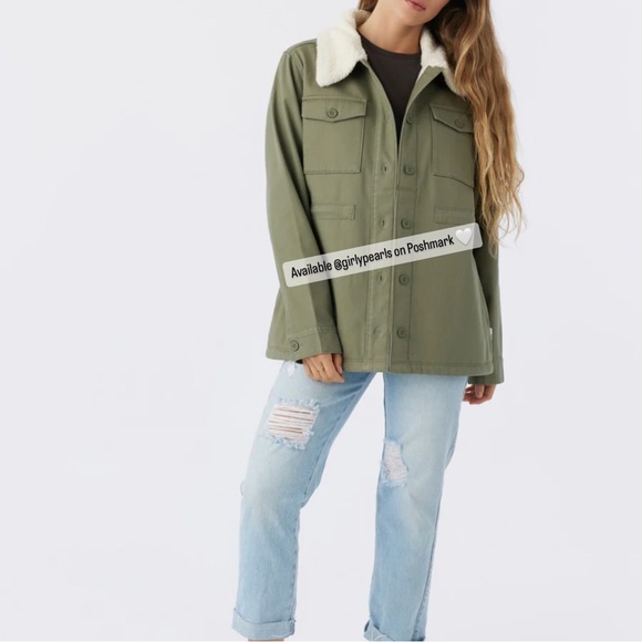 Hang Ten Ladies’ Green Utility Jacket NEW - Picture 3 of 13